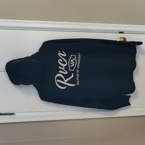 RVCA Black Hoodie with White Logo